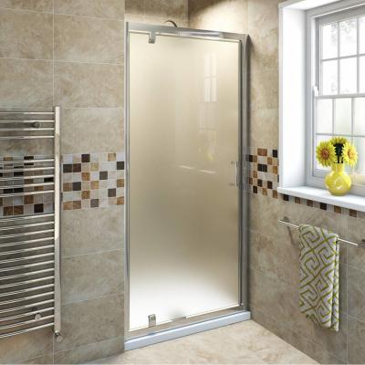 Sécurité Isolation acoustique Confidentialité Porte de douche glacée Porte de douche en verre pour hôtel / villa / bâtiment public