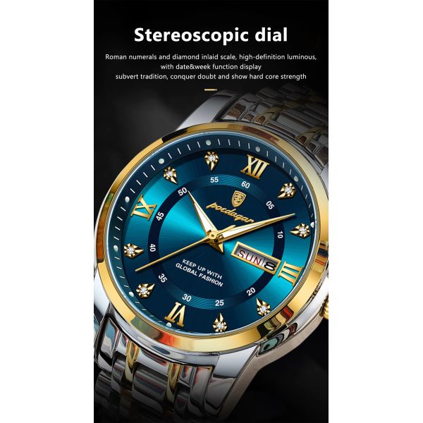 Monochrome Chrono: The Executive Watch In Deep Midnight Blue & Forest Green