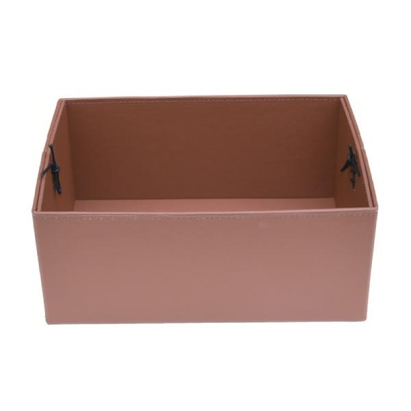 Caja de almacenamiento de cuero sintético de lujo para la organización de estantes de armario, decoración duradera para el hogar