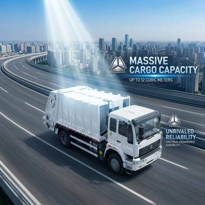 10CBM Compressed Garbage Collection Truck , LHD 4X2 Refuse Collection Vehicle