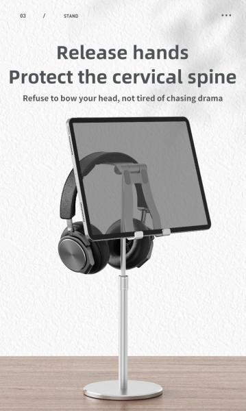 ROHS 3.5inch Premium Headphone Tablet Stand With Non Slip Rubber Pad