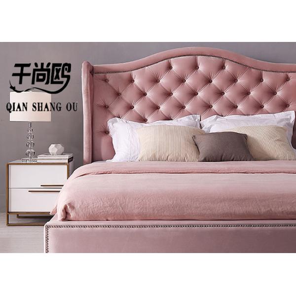183*203cm Bedroom Furniture Bed , OEM / ODM Storage Upholstered Platform Bed