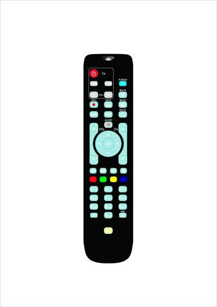 Artful Easy To Take IR TV Remote Full Operational Low Power Operation Stable In Performance