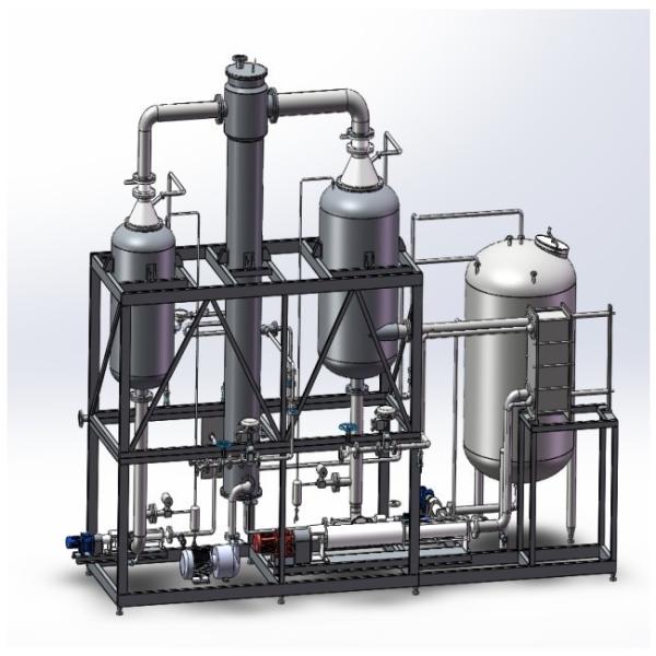 Stainless Steel Multi-Effect Falling Rising-Film Evaporator for Gelatin Direct Supply