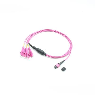 Femelle de Senko MPO de câble de correction de MPO au câble à plusieurs modes de fonctionnement de tronc de câble de correction d'évasion des fibres OM4 du duplex 8 de LC UPC