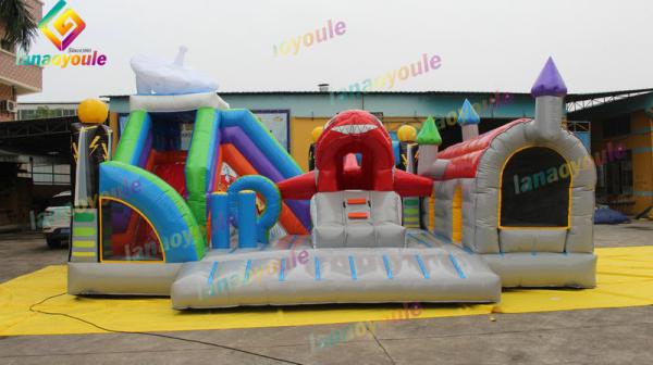 Kids Amusement Castle Inflatable Play Park For Outdoor / Indoor Promotion