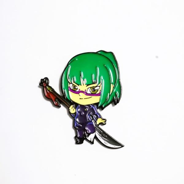 Custom Dyed Black Metal Soft Enamel Lapel Pins Stamped With Ninja Design