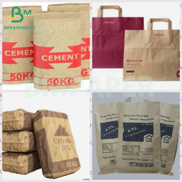 80 гм сильная полу - расширяемая коричневая сумка Kraft цементный пакет бумаги