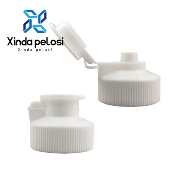 Cap Flip Top Pour Spout Caps Cosmetic Bullet Round Shape Plastic PE Disinfectant