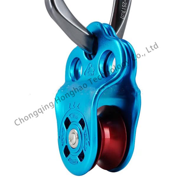 Устройство для восхождения 30KN Алюминиевый сплав 3-ствольная одноствольная шкива с оцинкованной отделкой