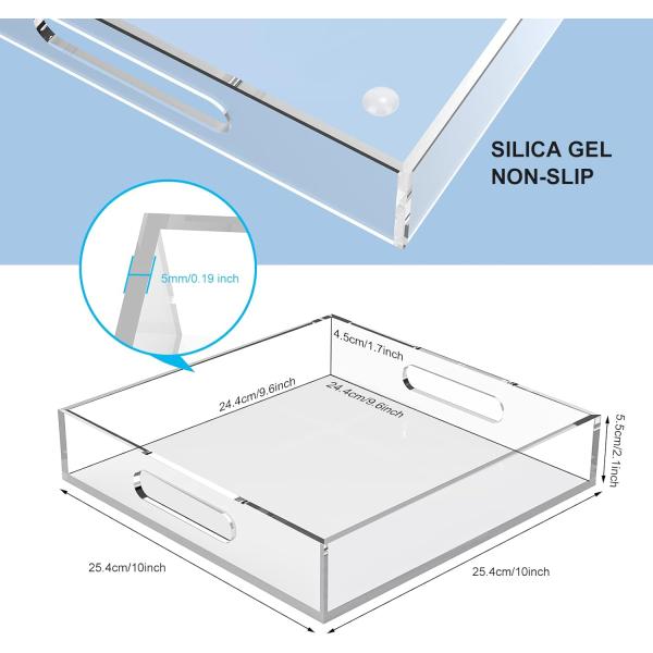 Home Decorative Lucite Acrylic Coffee Table Tray 10