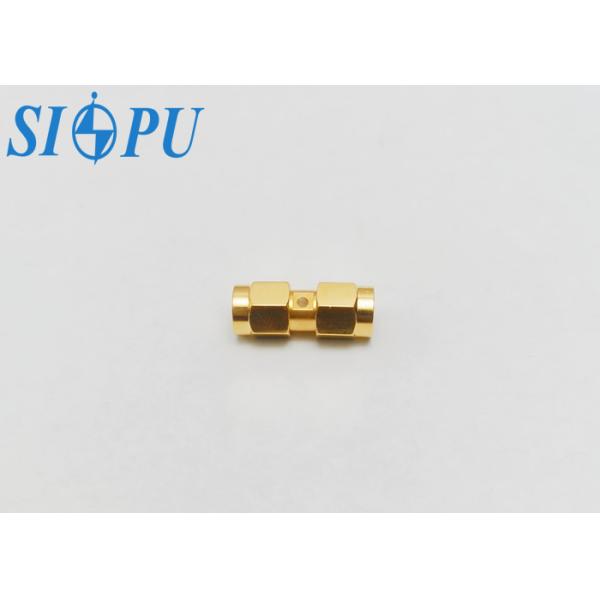 SMA Male to SMA Male RF Coaxial Adapter – Brass Body