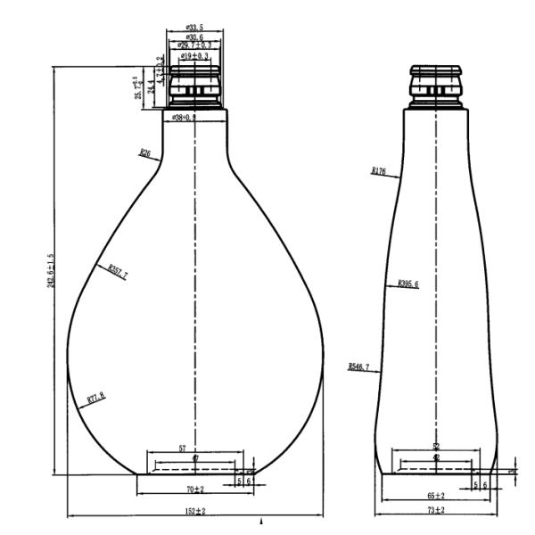 печатание экрана металлизирования вакуума бутылки духа 750ml ГАНЫ стеклянное