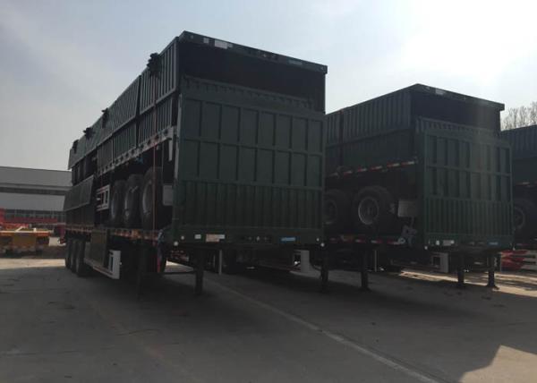 ISO Dropside Semi Trailer Truck 3 Axles Semi Truck With Trailer