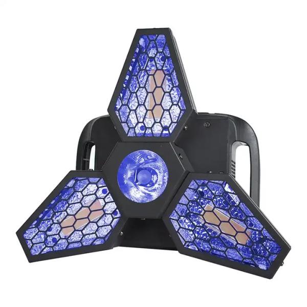 3* 60W RGB Infinitely Rotating Strobe Triangle Pixel Retro Effect Light