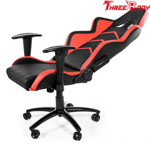 Swivel red black gaming chair mobile , Commercial  race car computer chair
