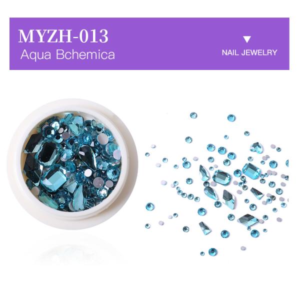 See Details Flat Bottom Mix Shape Glass Nail Diamond Rhinestones for Nail Art from Yiwu