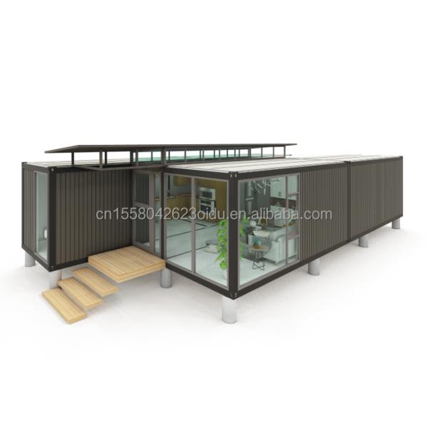 Casa de contenedores de color personalizado Casa prefabricada móvil 20 pies Prefabricado de envío Kit de casa pequeña para hotel