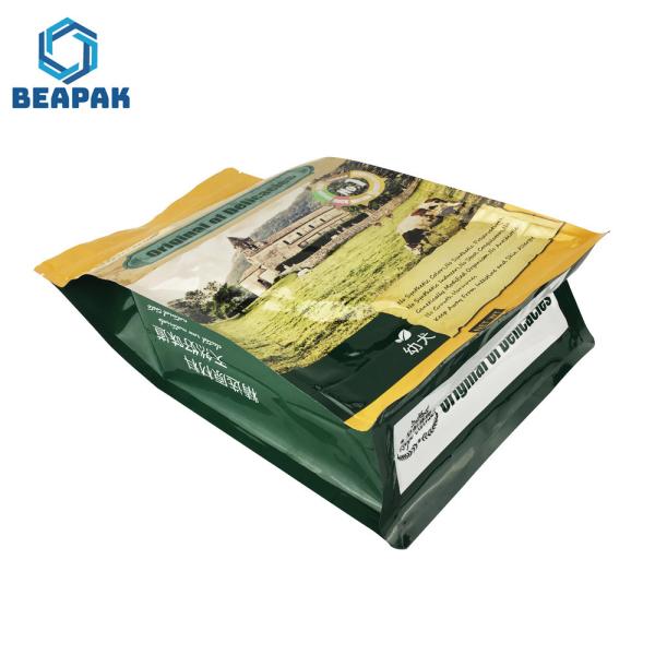 Different Size Printed Reusable Flat Bottom resealable Pet Food Bags