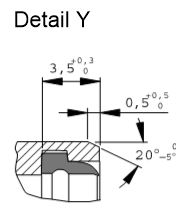 Tipo partido transporte de diapositiva de bronce del reborde de CuSn8