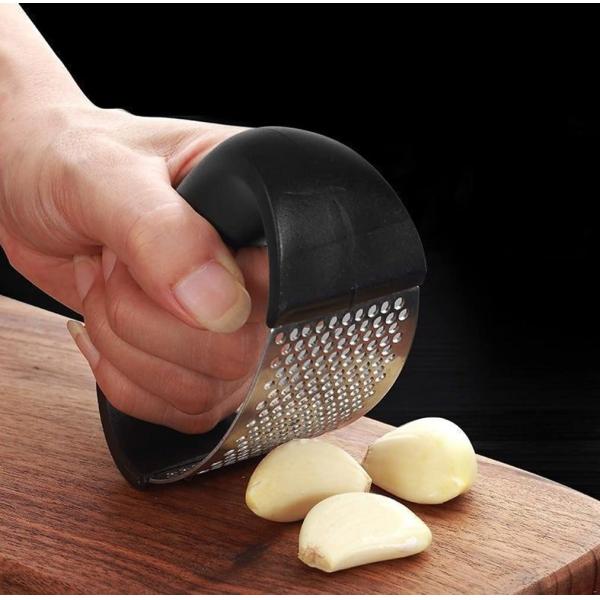 Custom Logo Fruit Vegetable Tools Stainless Steel Garlic Press Chopper Kitchen Gadget Tool
