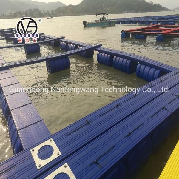 Square Pontoon Aquaculture Fish Cage Customization Diameter 10m - 60m
