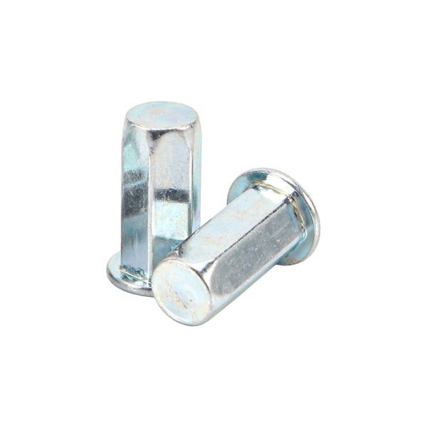 FH-FHBC Steel Full Hex Body Close End Rivet Nuts Flat Head Zinc Plated Nuts