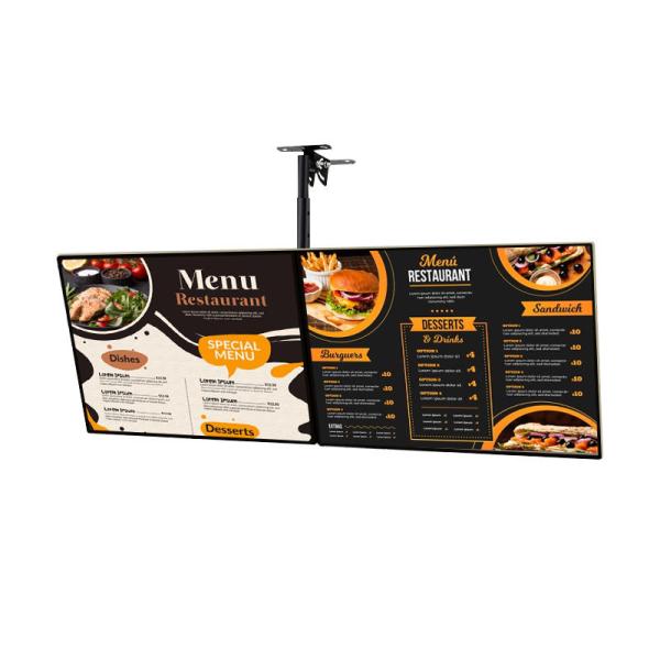 Toughened Glass LCD Store Advertising Display Screen 55 43 Inch