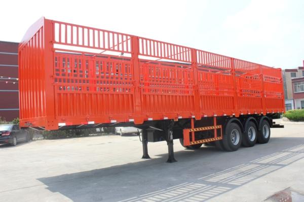 Fence Semi Trailer 3 Axle Stake type Trailers Truck for Cattle Sheep Pig Animal Transport