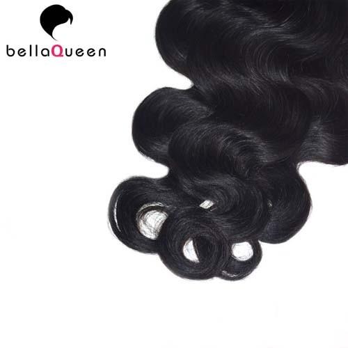 Natural Black Brazilian Virgin Human Hair Extensions Body Wave With Cuticle