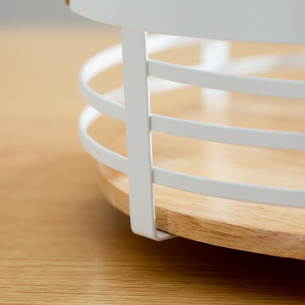 Single Tier Modern Kitchen Organiser Wire Storage Basket with 360 Rotatable Iron