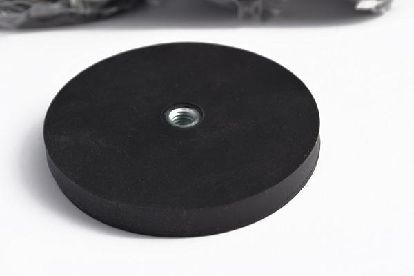 Kellin Neodymium Pot Magnet Rubber Coated Pot Magnet with Internal Thread 31mm/43mm/66mm/88mm Dia
