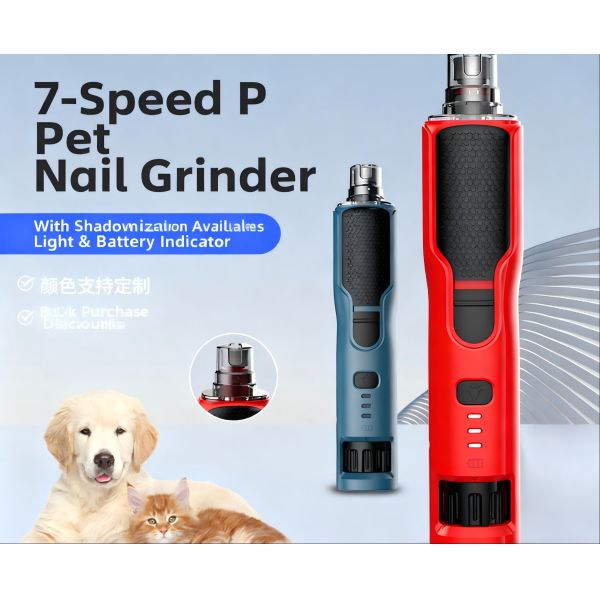 Quiet Stainless Steel Portable Pet Hair Removal Mitts & Rollers LED Rechargeable Adjustable Non-slip Grip