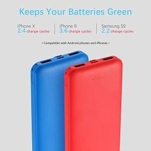 TS16949 10000mAh Battery Portable Phone Charger Power Supply for iPhone 8