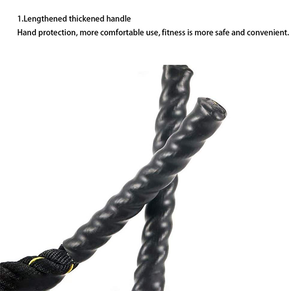 Waterproof Grip Ends Battle Training Rope Gym Heavy Jump Ropes