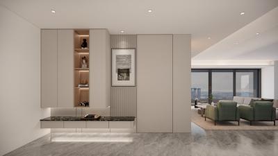Fadior Premium Stainless Steel Wall-Mounted Shoe Cabinet With Decorative Grille Panel