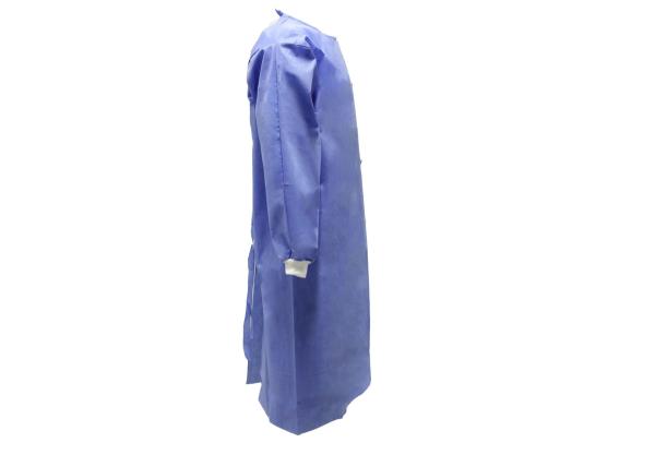 Vestido de emenda ultrassônico descartável unisex de SMS+PE 53GSM com laços