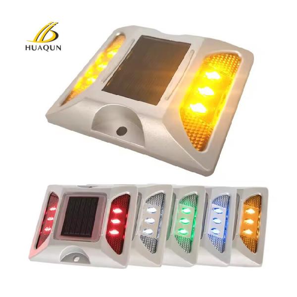Solar Powered LED Road Stud Weather Resistant For Road Safety