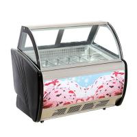 12 Panas Cinza Cor Italiana Gelato Display Freezer Para loja de sorvete
