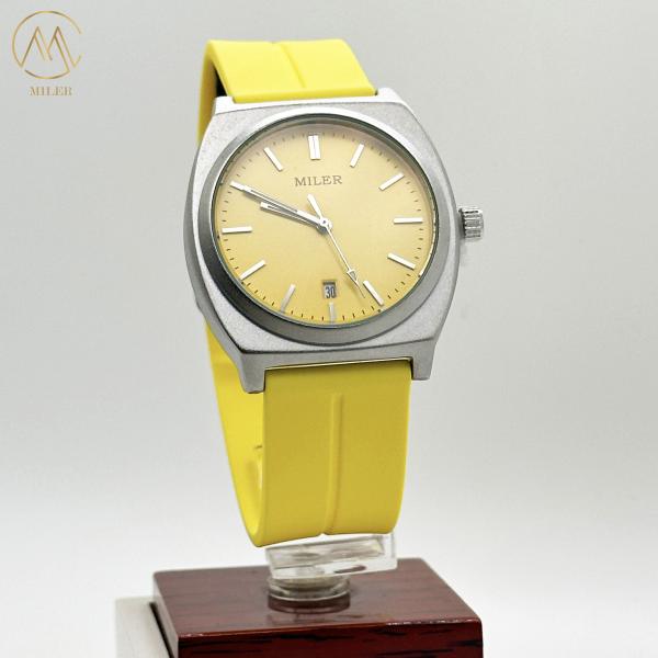 Caso de silicona relojes de pulsera clásicos para pareja 30M resistente al agua