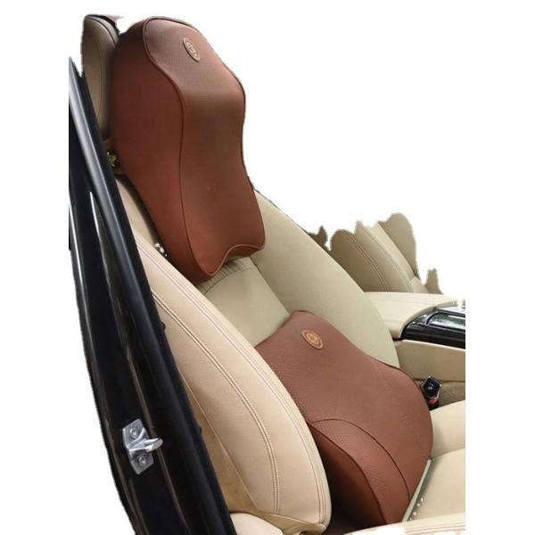 Car Lumbar Support Back Cushion Headrest Neck Pillow Kit for Seat Cushion Memory Foam