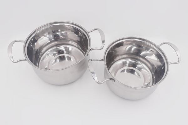 16,18cm  Kitchenware mirror polishing stockpot metal steel cooking stew pot with handle