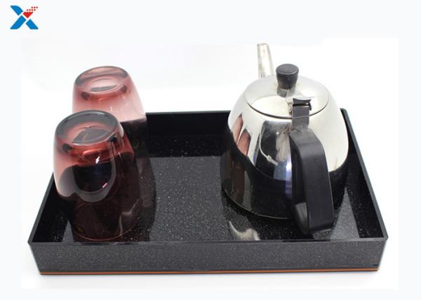 Custom Logo Acrylic Display Case Hotels Tea Tray 315 * 220 * 30mm Good Chemical Resisdence