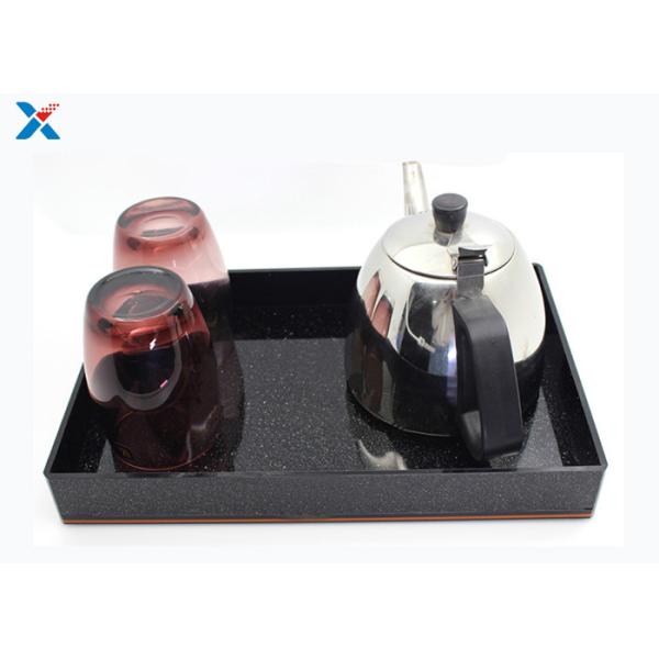 Custom Logo Acrylic Display Case Hotels Tea Tray 315 * 220 * 30mm Good Chemical Resisdence
