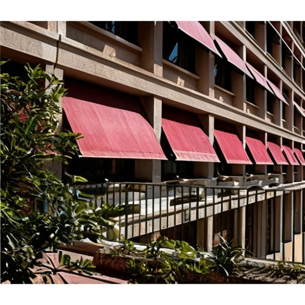 Commercial Grade Street Cafe Awning Waterproof Fabric with Custom Printing