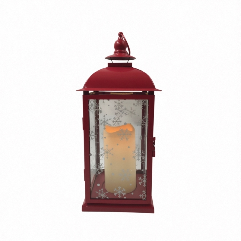 Clear Glass Panels Vintage Style Lantern Rustic Outdoor Decorative Lighting Fixture Ideal for Garden Patio Porch and Home