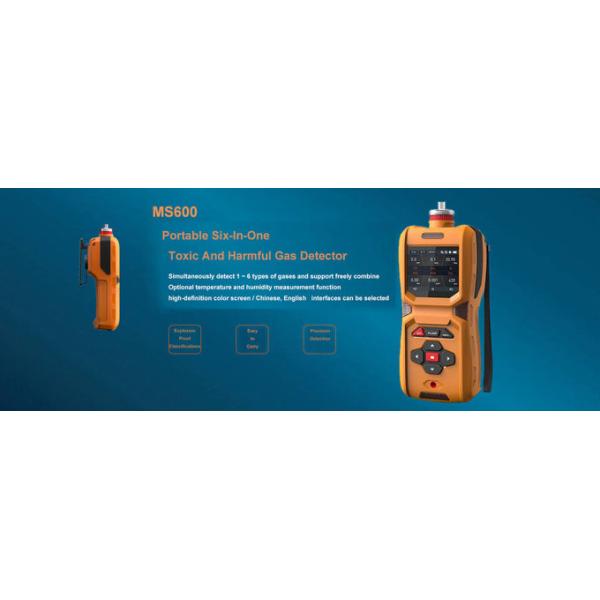 Газоанализатор монитора MS600 6 O2его IP67 построил в насосе с большим апельсином экрана дисплея