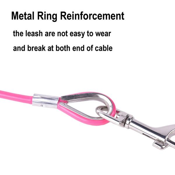 Великолепная устойчивая водоустойчивая связь поводка 15фт собаки вне привязывает веревочку покрытия ПВК