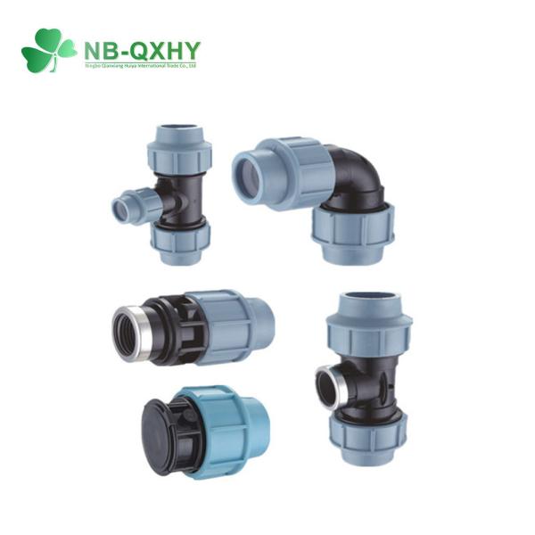 Cores claras Itália Fittings de compressão PP Água Plástico 3 Way Tee Espessura da parede Pn10