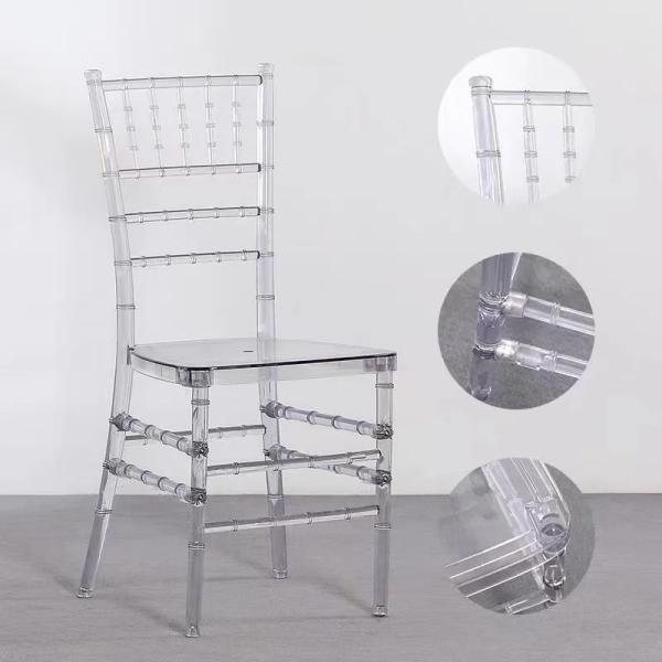 Clear Acrylic Chiavari Chair Transparent Resin Hotel Dining